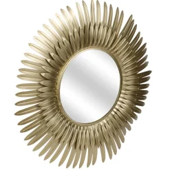 Miroir Plumes Doré JUBBY