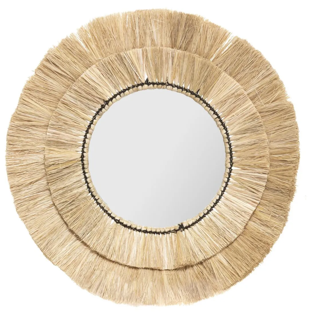 Miroir Raphia Alba
