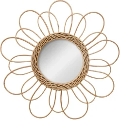 Miroir Rotin Fleur