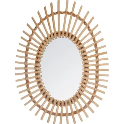 Miroir rotin ovale