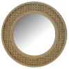 Miroir Rotin Rond 37cm Canne
