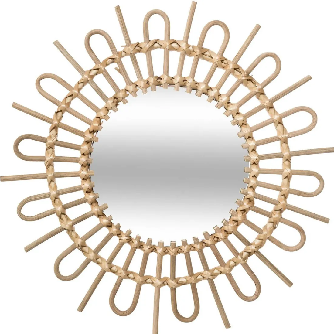 Miroir Rotin Soleil Diamètre 50