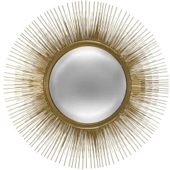 Miroir Soleil en Métal Doré