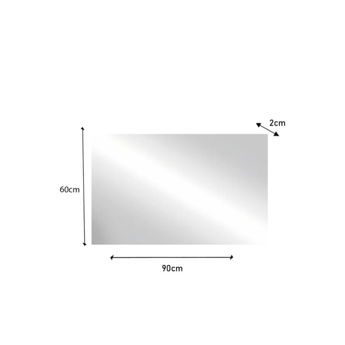 Miroir SQUARE avec système led retroeclairé L 80 cm