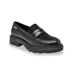 Mocassin - Noir en cuir