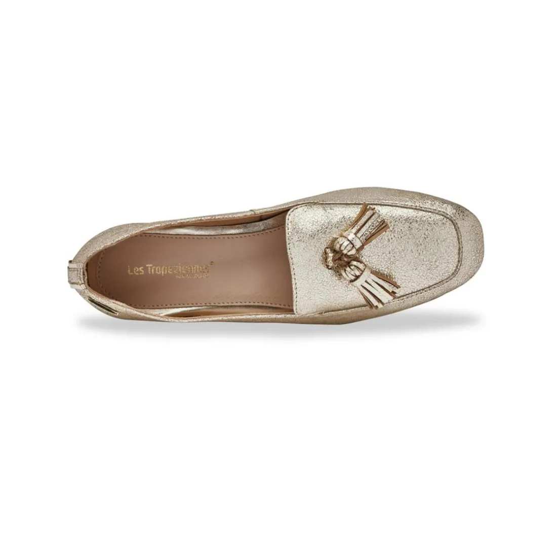 Mocassin - Or en cuir