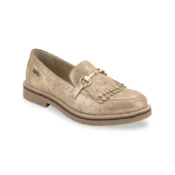 Mocassin femme or irise VERA en cuir