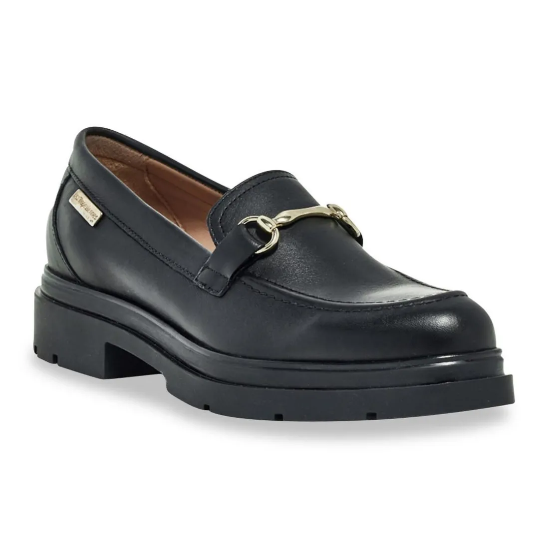 Mocassin noir SLOANA en cuir