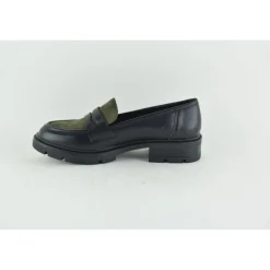 Mocassins femme Noir Kaki