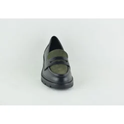 Mocassins femme Noir Kaki