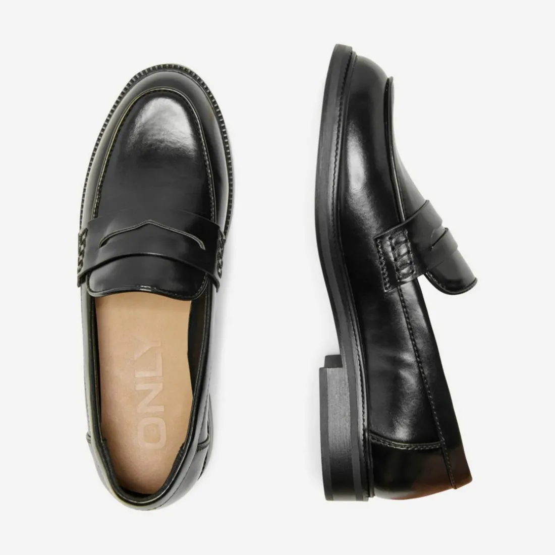 Mocassins Longueur cheville Bout rond noir