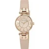 Montre Anne Klein AK-9442RGLP - Bracelet Cuir Rose Boîtier Aluminium Doré rose Femme