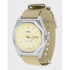 Montre automatique Octogone champagne nato sable