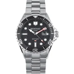 Montre Beuchat BEU0095-1 - Montre Acier Noire Homme