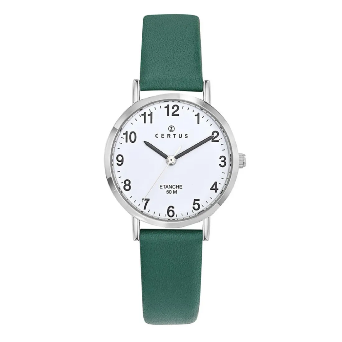 Montre Certus 644448 Bracelet Cuir Vert Femme