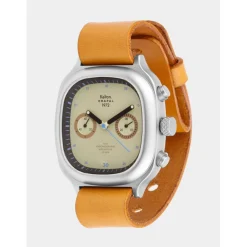 Montre Chronographe 1972 Skysand Kelton x Chapal 9124512 Cuir de box à tannage végétal, marqué à chaud : Chapal Paris
