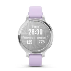 Montre connecté Femme Garmin Lily 2 Active, Silver, Silicone lilas