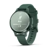 Montre connecté Femme Garmin Lily 2 Active, Jasper Green, Silicone vert sapin