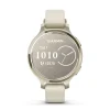 Montre connecté Femme Garmin Lily 2 Active, Lunar Gold, Silicone blanc