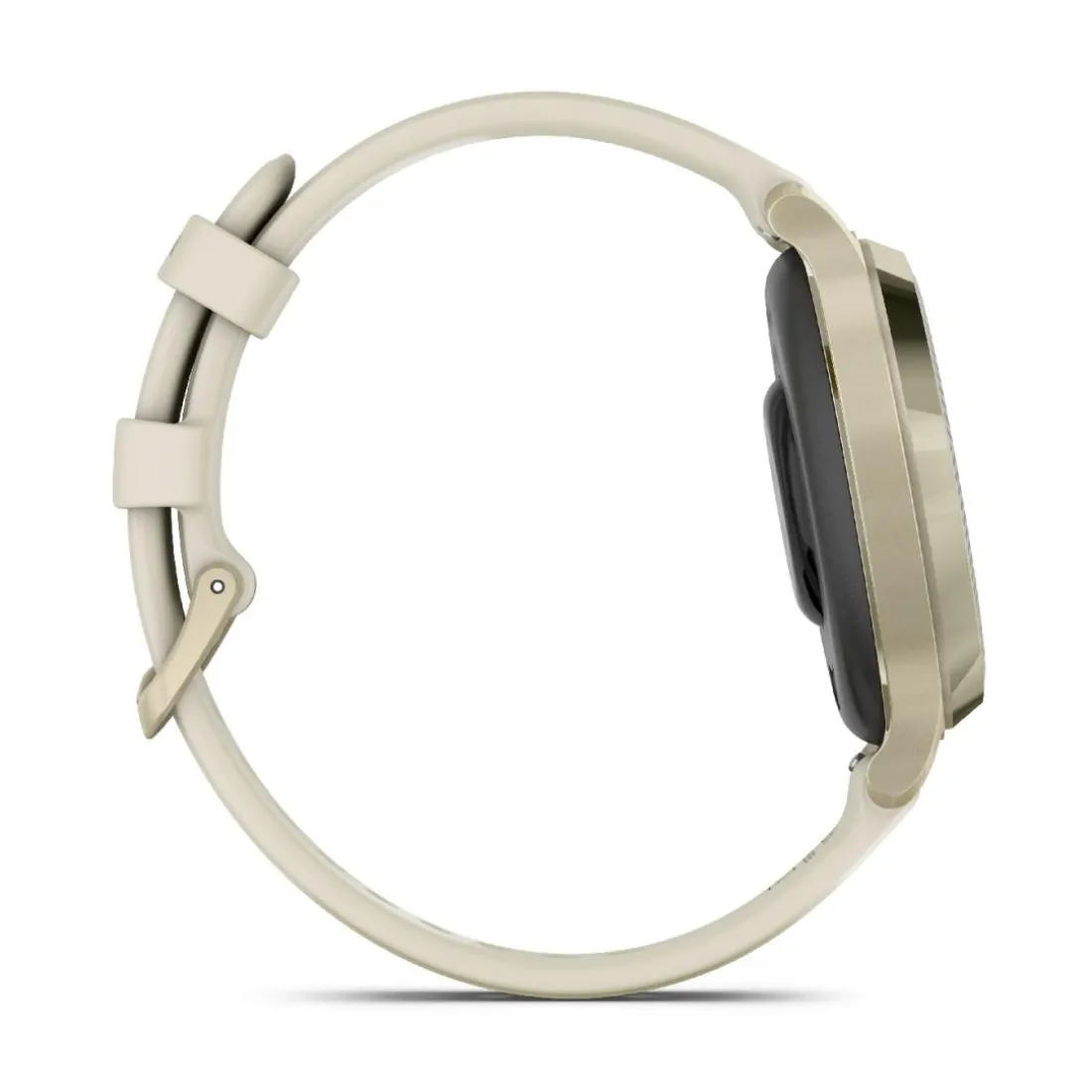 Montre connecté Femme Garmin Lily 2 Active, Lunar Gold, Silicone blanc