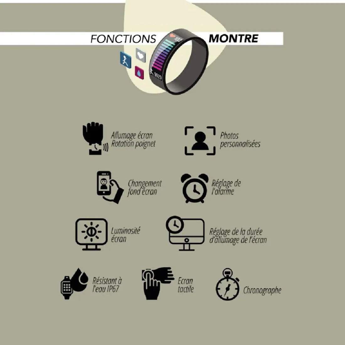 Montre connecté Femme SW018H - Smarty Elégance