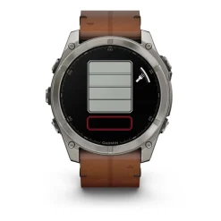 Montre Connectée Garmin - 010-02905-40 Fēnix 8 Amoled - 51Mm - Sapphire, Titane, Carbon Gray Dlc Avec Bracelet Cuir Marron + Bracelet Silicone Noir