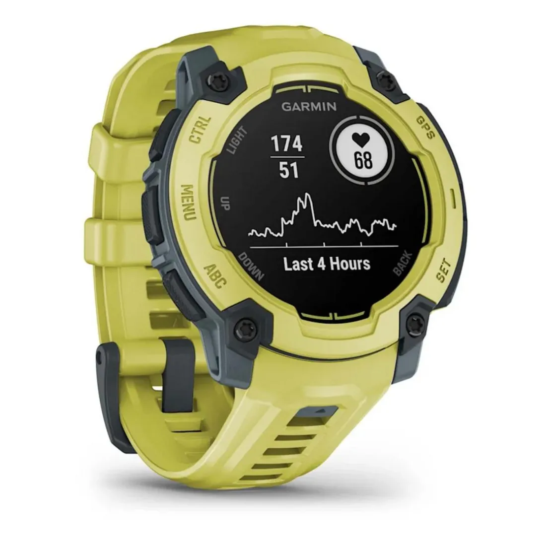 Montre Connectée Garmin - 010-02933-01 Instinct E – 45 mm, Citron vert avec bracelet citron vert