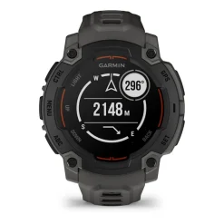 Montre Connectée Garmin - 010-02933-00 Instinct E – 45 mm, Noire avec bracelet gris charbon