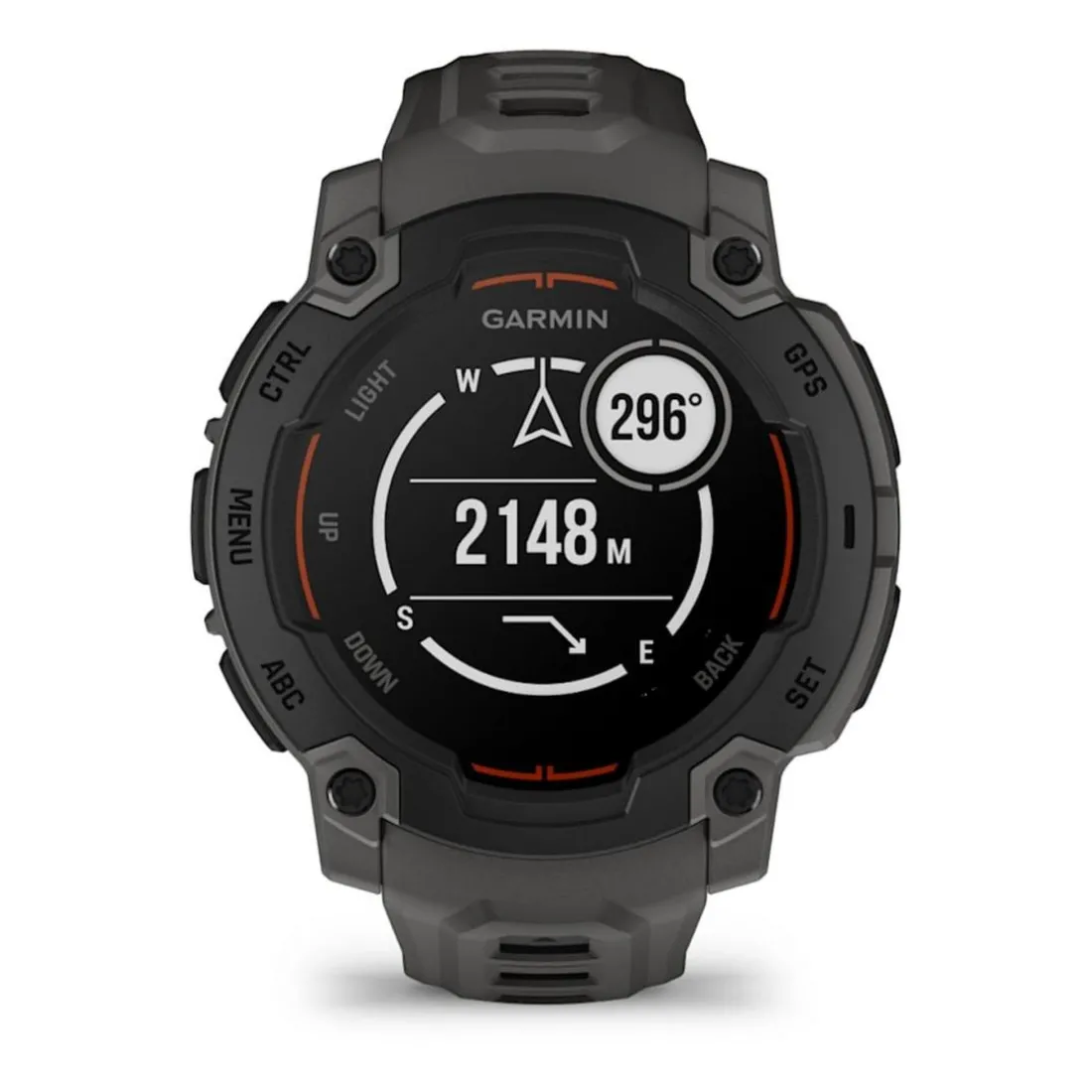 Montre Connectée Garmin - 010-02933-00 Instinct E – 45 mm, Noire avec bracelet gris charbon