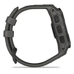 Montre Connectée Garmin - 010-02933-00 Instinct E – 45 mm, Noire avec bracelet gris charbon