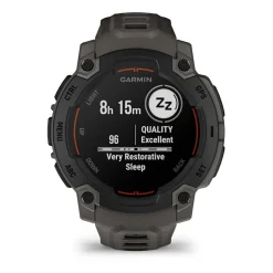 Montre Connectée Garmin - 010-02933-00 Instinct E – 45 mm, Noire avec bracelet gris charbon