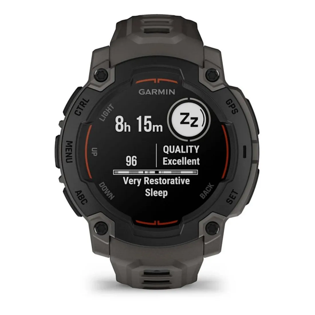 Montre Connectée Garmin - 010-02933-00 Instinct E – 45 mm, Noire avec bracelet gris charbon