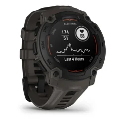 Montre Connectée Garmin - 010-02933-00 Instinct E – 45 mm, Noire avec bracelet gris charbon
