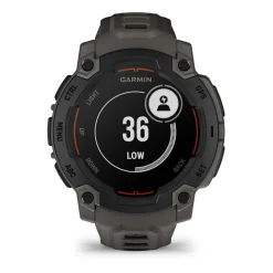 Montre Connectée Garmin - 010-02933-00 Instinct E – 45 mm, Noire avec bracelet gris charbon
