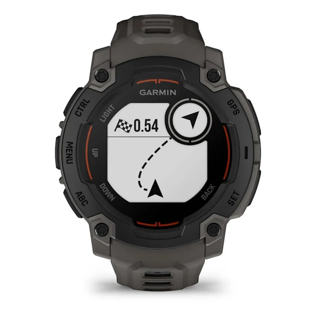 Montre Connectée Garmin - 010-02933-00 Instinct E – 45 mm, Noire avec bracelet gris charbon