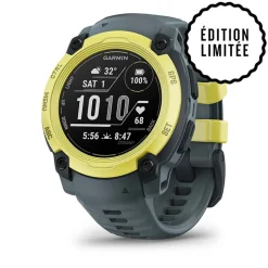 Montre Connectée Garmin - 010-02932-01 Instinct E – 40 mm, Citron vert avec bracelet bleu crépuscule
