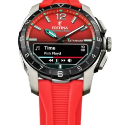 Montre connectée Homme Festina - F23000-6 Bracelet Silicone Rouge