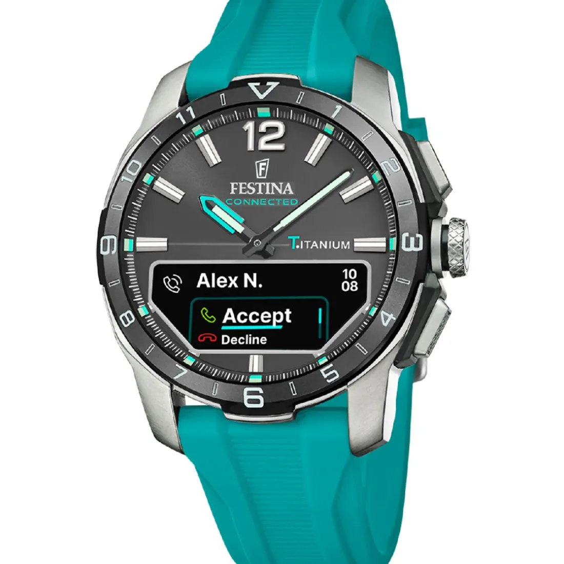 Montre connectée Homme Festina - F23000-5 Bracelet Silicone Turquoise