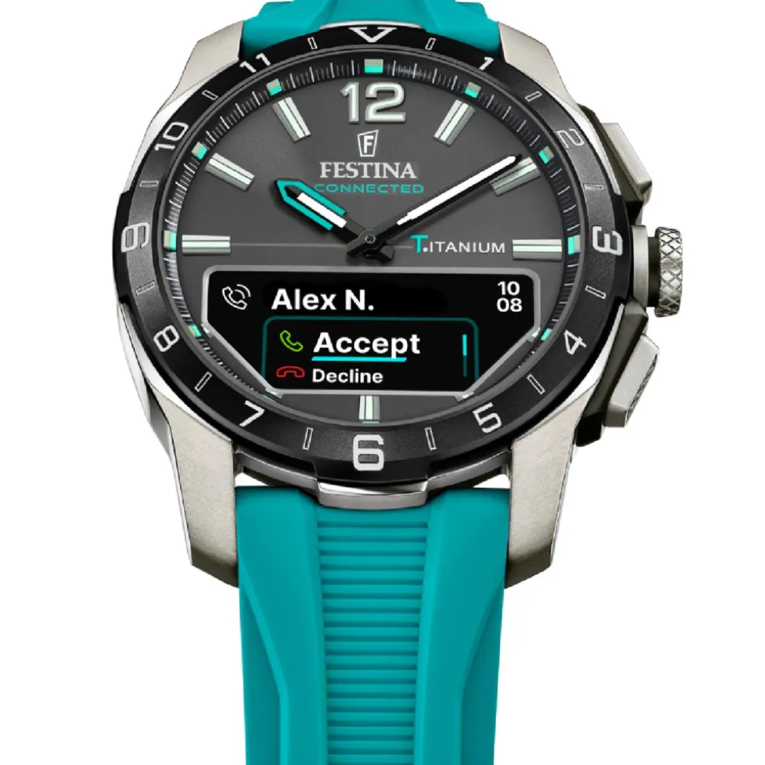 Montre connectée Homme Festina - F23000-5 Bracelet Silicone Turquoise