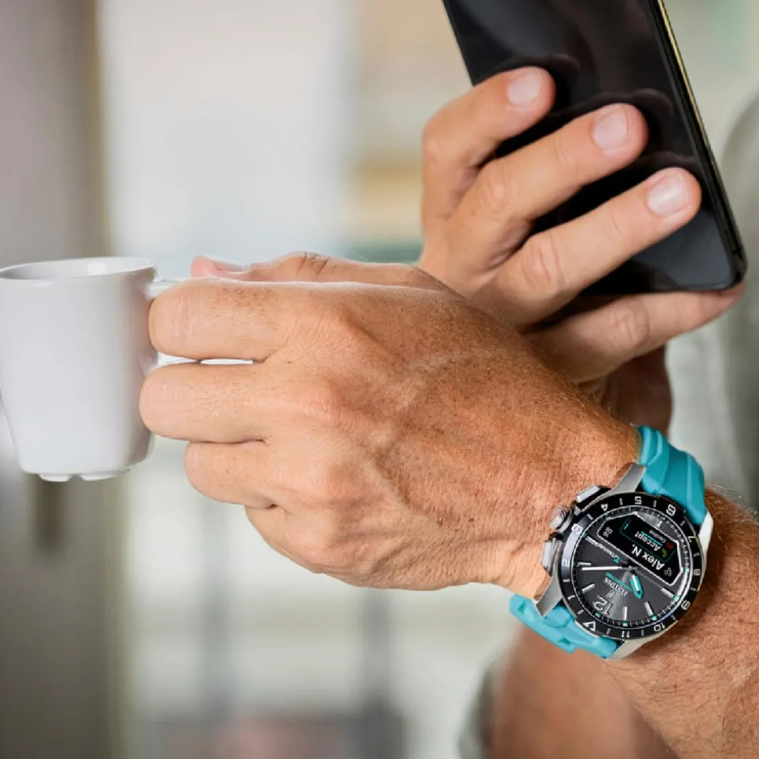Montre connectée Homme Festina - F23000-5 Bracelet Silicone Turquoise