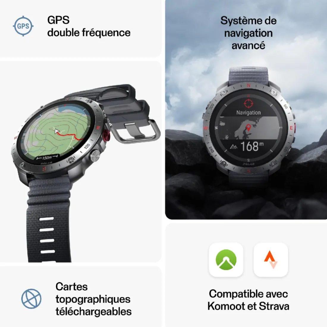 Montre Connectée Mixte 900110287 - POLAR Grit X2 Pro