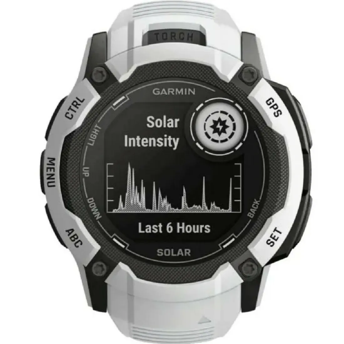 Montre connectée Mixte 010-02805-00 blanc Garmin - Instinct 2X Solar