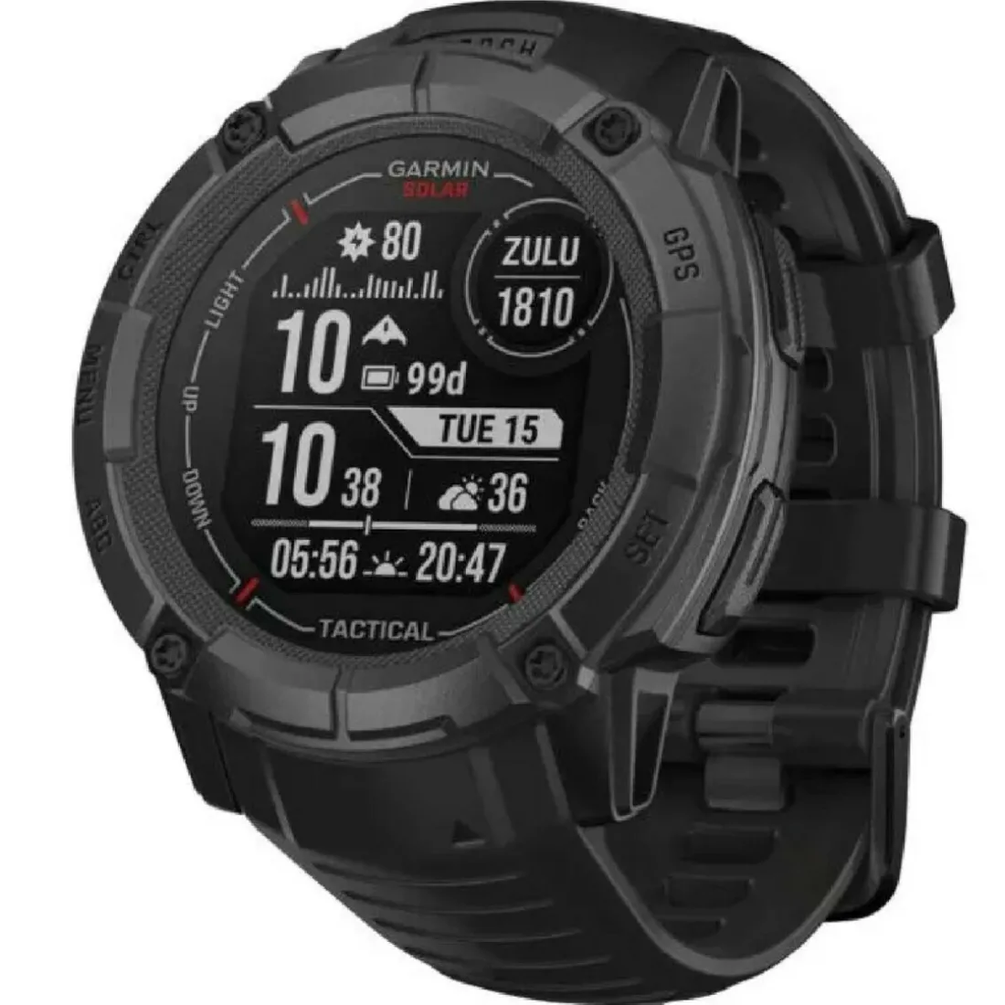 Montre connectée Mixte 010-02805-02 Noir - Garmin Instinct 2X Solar Tactical Edition