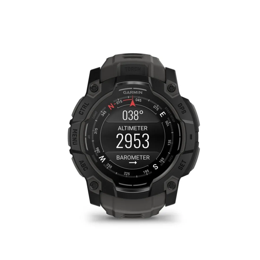 Montre connectée Mixte Garmin INSTINCT 3 50 MM, AMOLED - 010-03020-00 Bracelet Silicone Gris