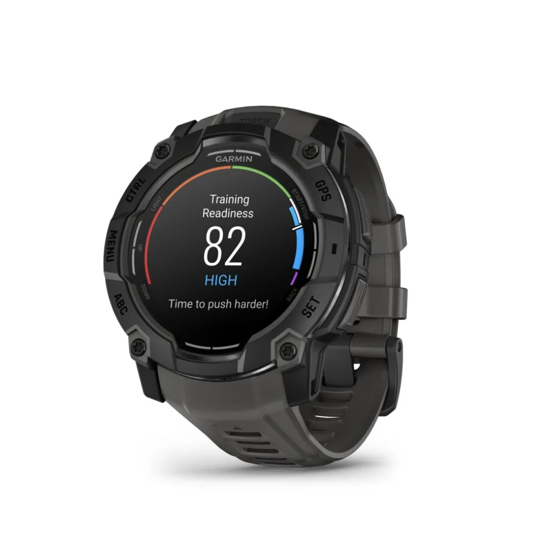 Montre connectée Mixte Garmin INSTINCT 3 50 MM, AMOLED - 010-03020-00 Bracelet Silicone Gris