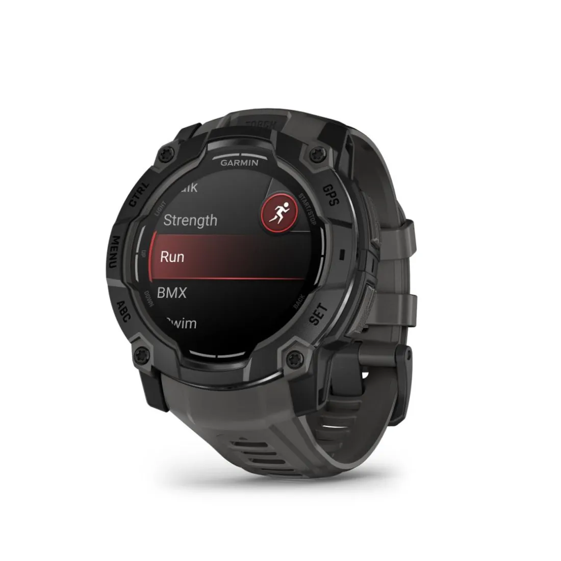 Montre connectée Mixte Garmin INSTINCT 3 50 MM, AMOLED - 010-03020-00 Bracelet Silicone Gris