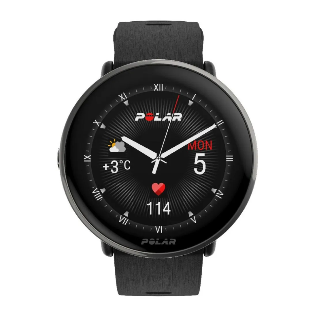 Montre connectée Mixte Polar Ignite 3 Titanium Silicone Noir S-L