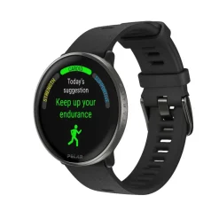 Montre connectée Mixte Polar Ignite 3 Titanium Silicone Noir S-L