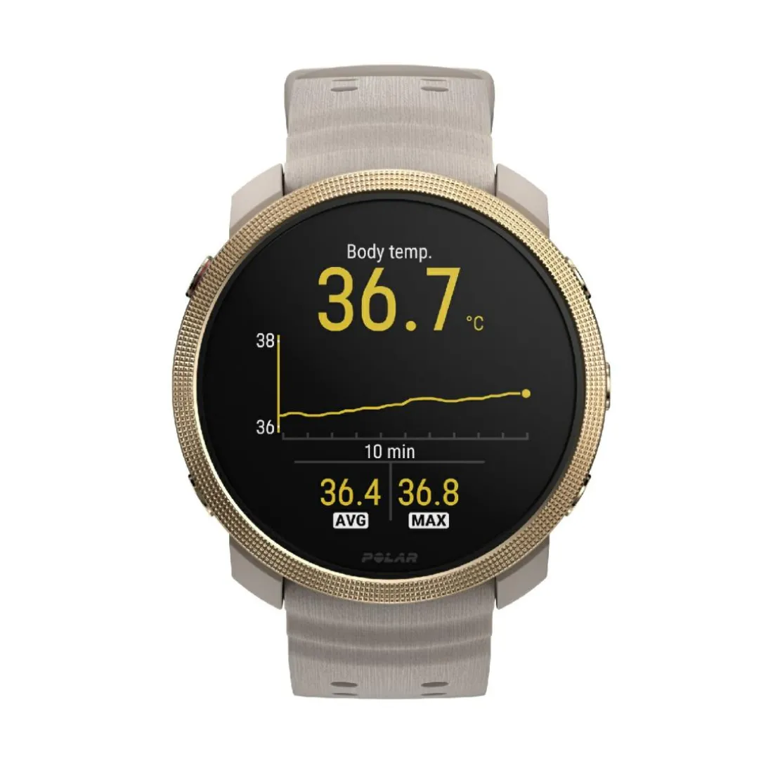 Montre connectée Mixte POLAR Vantage M3 Greige Sand - 900112399 Bracelet Silicone Beige
