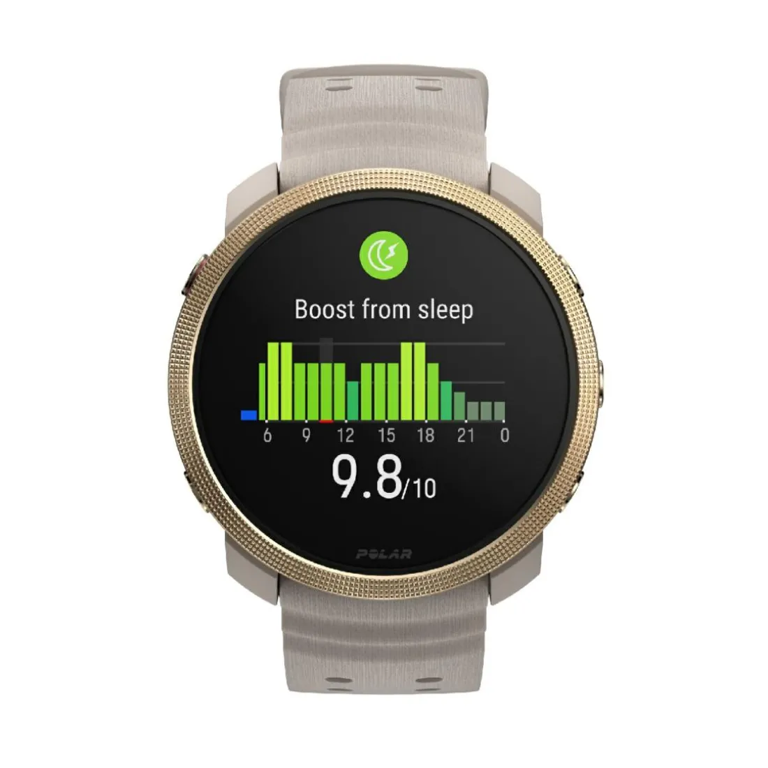 Montre connectée Mixte POLAR Vantage M3 Greige Sand - 900112399 Bracelet Silicone Beige